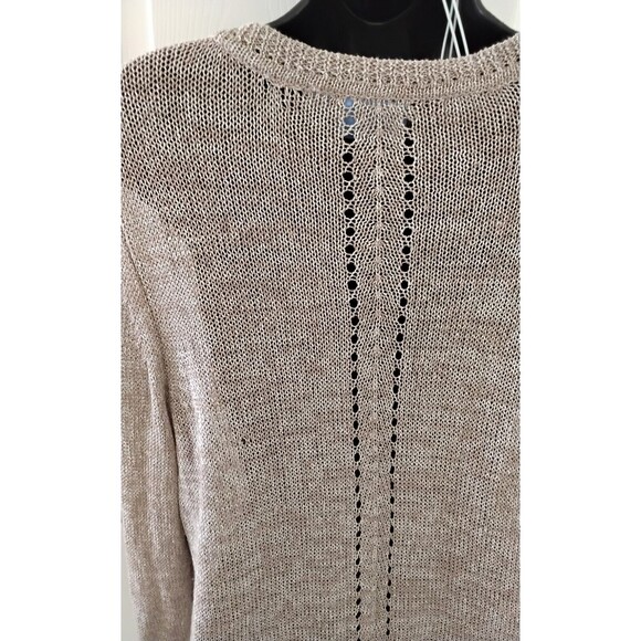 Simply Vera Wang Taupe Long Skeeve Knit Liene Cardigan Sweater Size XL - Picture 12 of 12